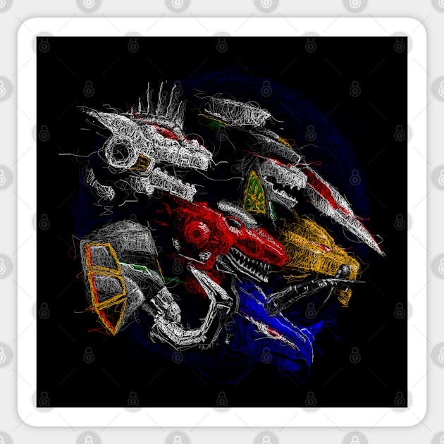 megazord Sticker by VisualNoise